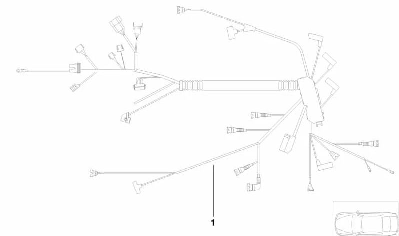 Mazo de cables motor OEM 12517520939 para MINI R50 Cooper y One. Original MINI.