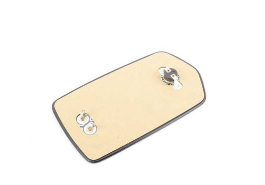 Vidro espelho direito aquecido com adesivo OEM 51161874919 para BMW Série 6 E24, Série 7 E23. BMW genuíno.