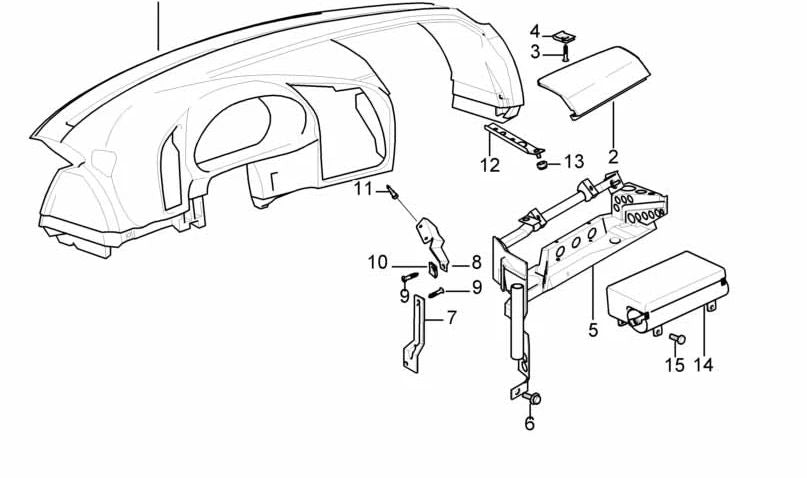 Tapa salpicadero OEM 51458172595 para BMW E36. Original BMW.