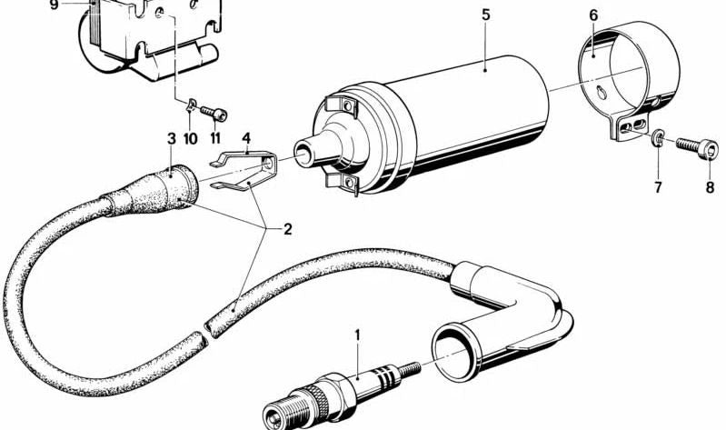 Cable de encendido para BMW R 248 (OEM 12121243453). Original BMW