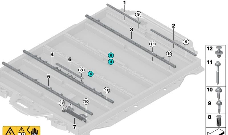 Soporte OEM 61259844428 para BMW i20. Original BMW.