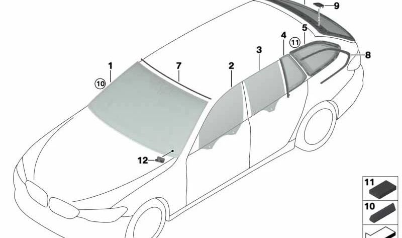 Cinta de velcro OEM 51377167039 para BMW E92, G31, F15, F85, F16, F86, F60. Original BMW.
