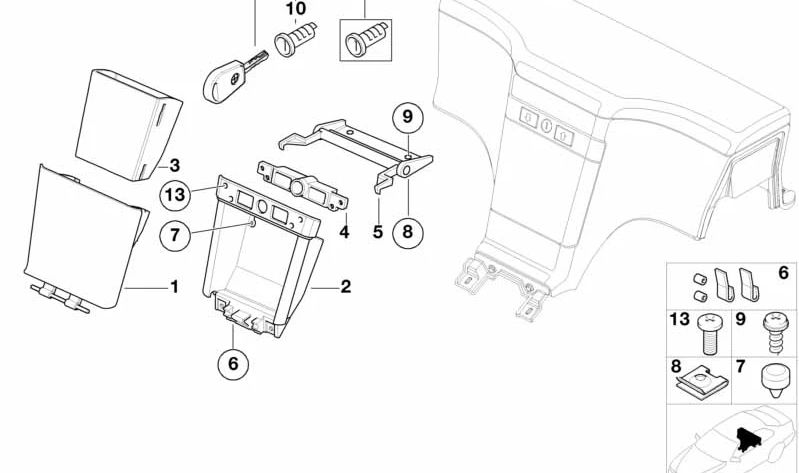 Rejilla central delantera OEM 51168399071 para BMW E36, Z3. Original BMW.