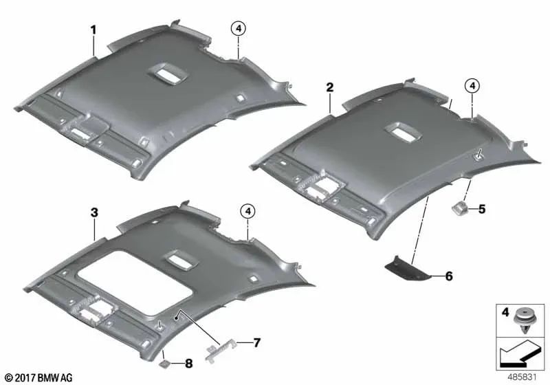 Soporte delantero izquierdo para BMW F32, F32N, F82, F82N (OEM 51447321345). Original BMW.