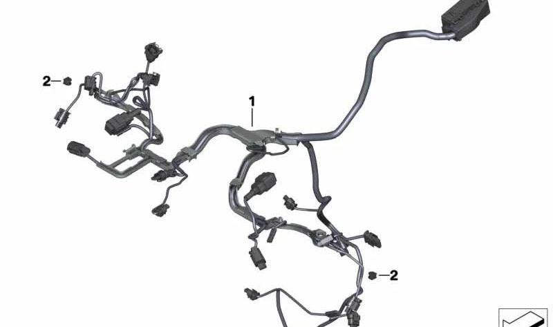 Mazo de cables motor OEM 12518550975 para motos BMW S 1000 R (K47, 0D02) 2013-2016. Original BMW Motorrad.