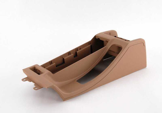 Consola corta color Hellbeige OEM 51168234155 para BMW Serie 3 E46 (316Ci, 316i y más). Original BMW.