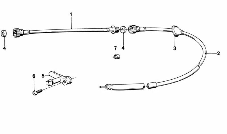 Tachowelle inferiore per la serie BMW 5 E12 (OEM 62121355836). BMW originale