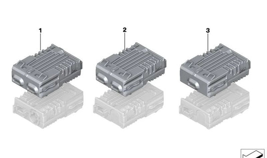 DOUBLE USB PORT OEM 84105A27DE6 for BMW G60, G61, G68, G70I, I20 and Mini J01. Original BMW and Mini spare. Ideal for loading devices or connecting media in your car.