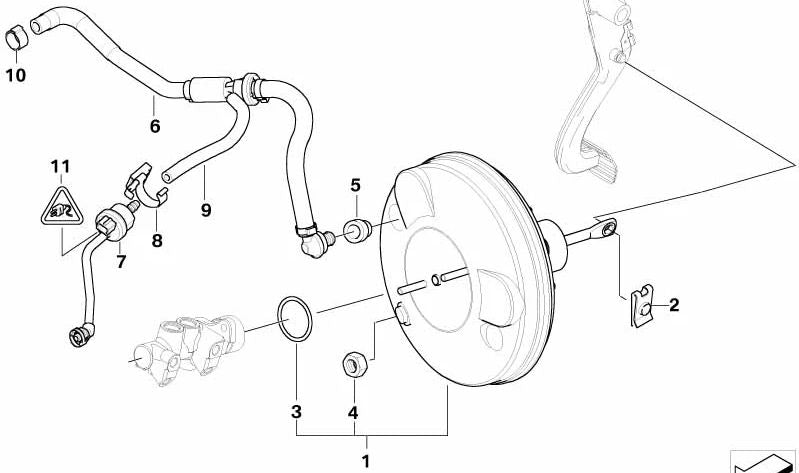 Servofreno OEM 34306775989 para BMW Z4 E85 y E86. Original BMW.