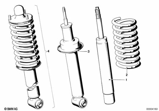 Amortecedor traseiro OEM 33521122004 para BMW Série 6 E24 (628CSi, 630CS). BMW genuíno.