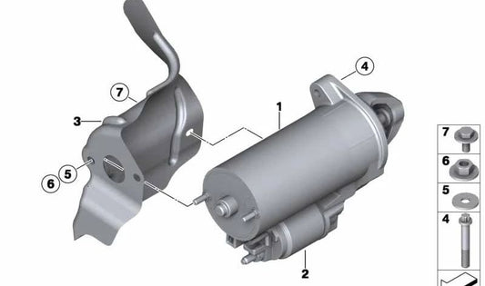 OEM-Starter 12417610344 für BMW 5er E60, E61, 6er E63, E64, 7er E65, E66, X5 E53, E70 und mehr. Original BMW.
