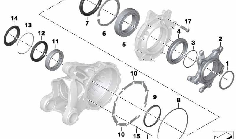 OEM mounting ring 33117674872 for bmw r1200gs motorcycles, K1200s, K1300R ... and more. Original BMW Motorrad.