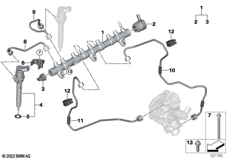 Pressure regulation valve for BMW 3 G20 Series, G20N, G21, G21N Series 4 G22, G23, G26 Series 5 G30N, G31N Series 6 G32N 7 G11N Series, G12N, G70 Series 8 G14, G15, G16 X3 G01, G01N X4 G02, G02N x5 G05, G05 G06, G06N X7 G07, G07N (OEM 13538475326).