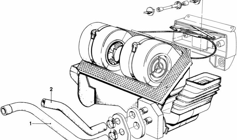 Tubo de retorno calefacción OEM 64211368032 para BMW E21, E12, E28. Recambio original BMW.
