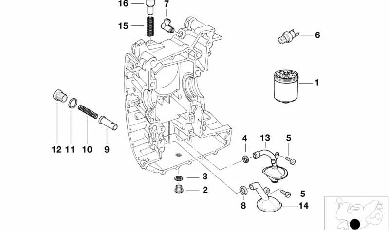 Interruptor térmico OEM 17211342174 para motos BMW R1100GS, R1100R, R1100RS, R1100RT, R850GS, R850R, R850RT. Original BMW Motorrad.