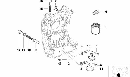 OEM thermal switch 17211342174 for BMW motorcycles R1100GS, R1100R, R1100RS, R1100RT, R850GS, R850R, R850RT. Original BMW Motorrad.