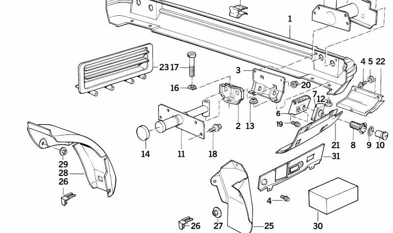 Anneau de fermeture pour la série BMW 5 E34 (OEM 07119906350). BMW d'origine.