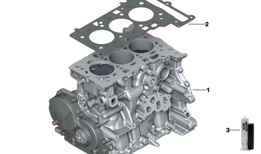 Blocco motore corto 11111025318 per BMW F45 225XE, X1 F48 XDRive25E, X2 F39 XDrive25E e Mini F60 Cooper S. BMW originale e Mini.