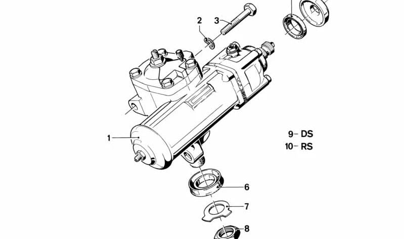 Retén de dirección OEM 32131123768 para BMW E23 728, 728i. Compatible con versiones con motor M30, cambio manual y automático. Original BMW.