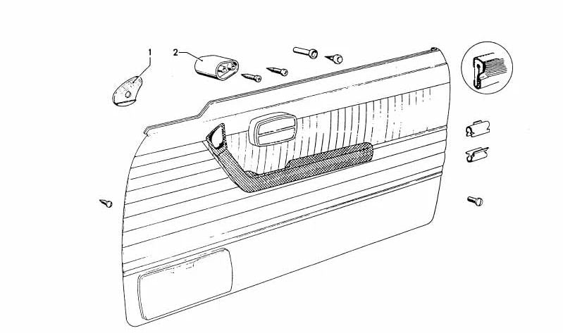 Arandela cromada izquierda OEM 51411821365 para BMW E30, E36, E34, E32, E31, Z1. Pieza original BMW.