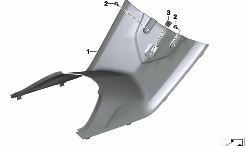 Cubierta central OEM 46638556366 para motos BMW C 600 Sport, C 650 Sport. Original BMW Motorrad.