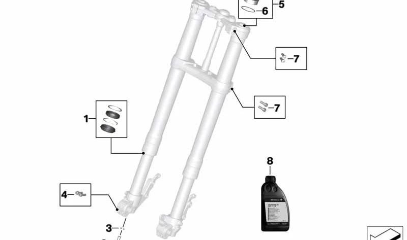 Conjunto de junta OEM 31428534232 para BMW Motorrad F 800 GS, F 800 GS Adventure. Original BMW Motorrad.