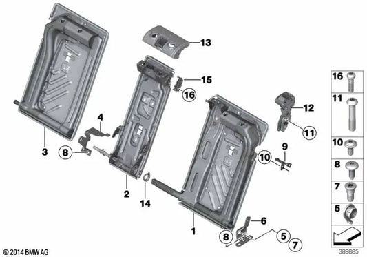 Cerradura trasera derecha OEM 52207118820 para BMW E81, E87, E91, X3 F25, X4 F26... y más. Original BMW.