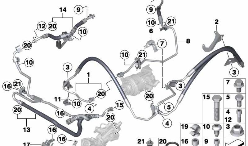 OEM 32416791635 return line support for BMW E46, E60, E61, E63, E64, E65, E66, E67, E70, E71, E83, E85, E86, E87, E88, E89, F01, F02, F03, F04, F04, F10, F11, F11, F11, F11, F11, F F15, F16, F20, F21, F22, F23, F25, F26, F30, F31, F32, F33, F34, F35, F36