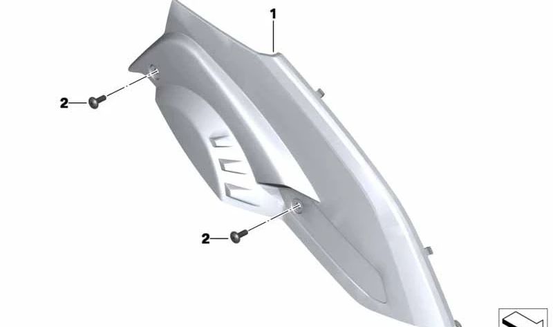 Cubierta inferior derecha OEM 46637724882 para BMW Motorrad C 600 Sport, C 650 GT. Pieza original BMW Motorrad.