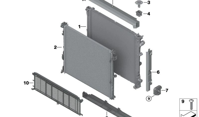 Cubierta inferior OEM 17118642758 para BMW X3 G01, G01N, G08, G08E, G08F, G08N y BMW X4 G02, G02N. Pieza original BMW.
