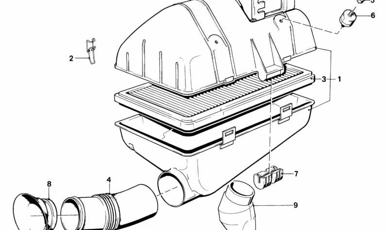 Silenciador de admisión OEM 13711726966 para BMW E30, E28, Z1. Original BMW.