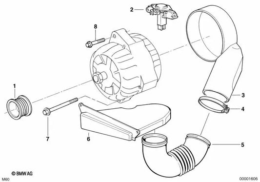 Polia do gerador OEM 12311733782 para BMW E34, E39, E32, E38, E31. BMW genuíno.
