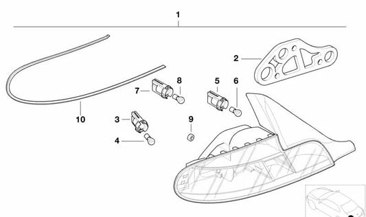 Portalamparas Gelbe Glühbirne OEM 63216902006 für BMW E36, Z3. Original BMW.
