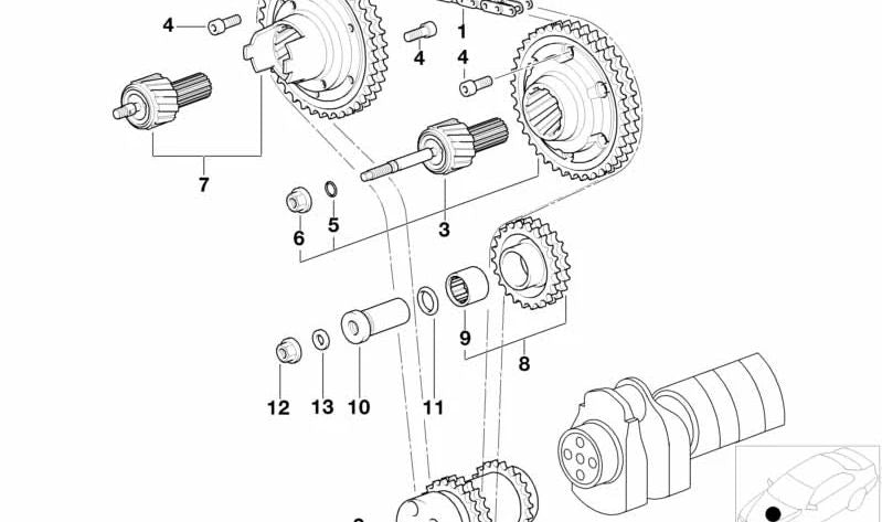 OUT OUTPUT GEAR OEM 11361405174 FOR BMW E36 M3 and Z3 M3.2 {E36 M3 BG91, BG92, BK91, BK92, CD91, CD92; Z3 CK91, CK92, CM91, CM92}. Original BMW.