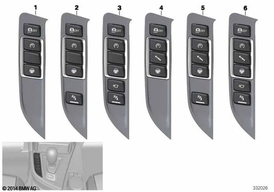 Élément de commande de console centrale OEM 61317850478 pour BMW M2 F87, M3 F80, M4 F82, M4 GTS F82, M4 F83... et plus encore. Véritable BMW.