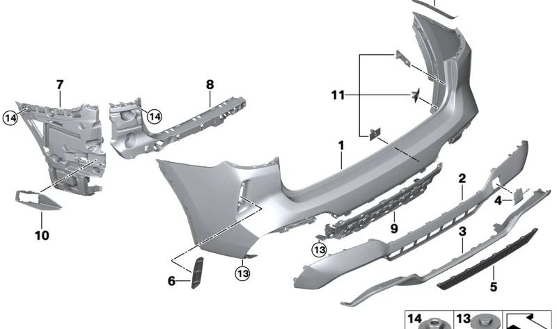 Soporte del sensor Smart Opener OEM 51128065256 para BMW X3 F97, F97N. Original BMW.