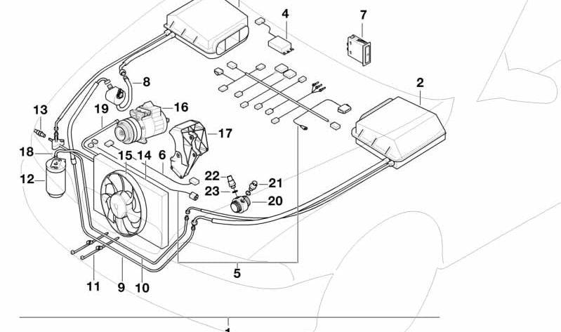 Abrazadera sujeción cables OEM 61139408771 para BMW E39 520i y 523i. Compatible con sistemas de climatización SSG. Original BMW.