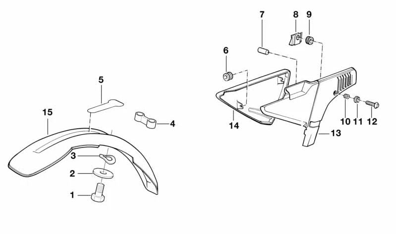 Aleta delantera imprimada OEM 46611455498 para BMW E36. Original BMW.