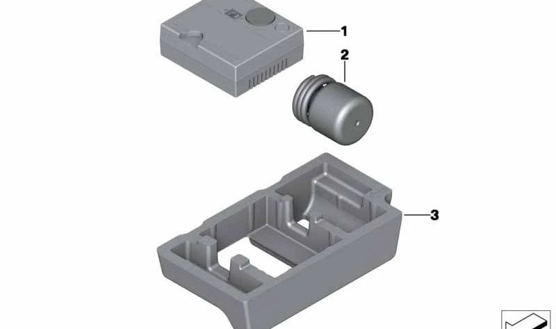 Bandeja soporte Mobility System OEM 71106792898 para BMW F10, F11, F07, F18 (518d, 520d) años 2013-2017. Ideal para guardar kit movilidad en maletero. Original BMW.