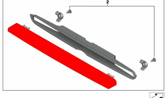 Juego de luz de frenado adicional OEM 77517108971 para motos BMW K1600GT, K1600GTL, R1250RT. Original BMW Motorrad.