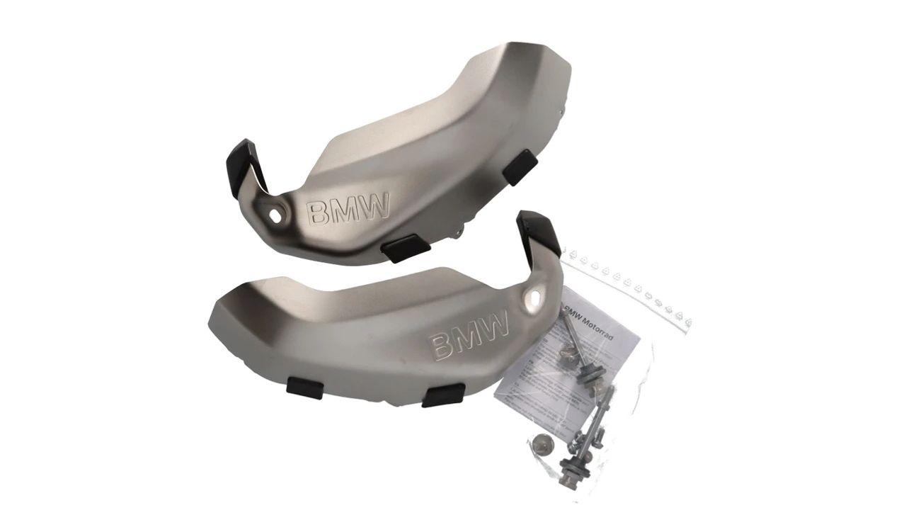 Protection de couvre-culasse en acier inoxydable OEM 77148406187 pour motos BMW R1250GS, R1250GS Adventure, R1250RT, R1250R, R1250RS. BMW Motorrad d'origine.