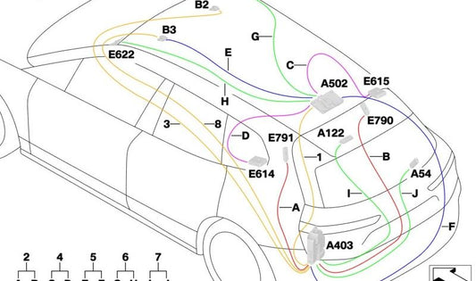 SDARS OEM 6115A3B810 Cabo de antena para BMW E21, E12. BMW original.