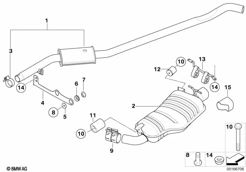 Hülse for BMW E83N (OEM 18203450930). Genuine BMW