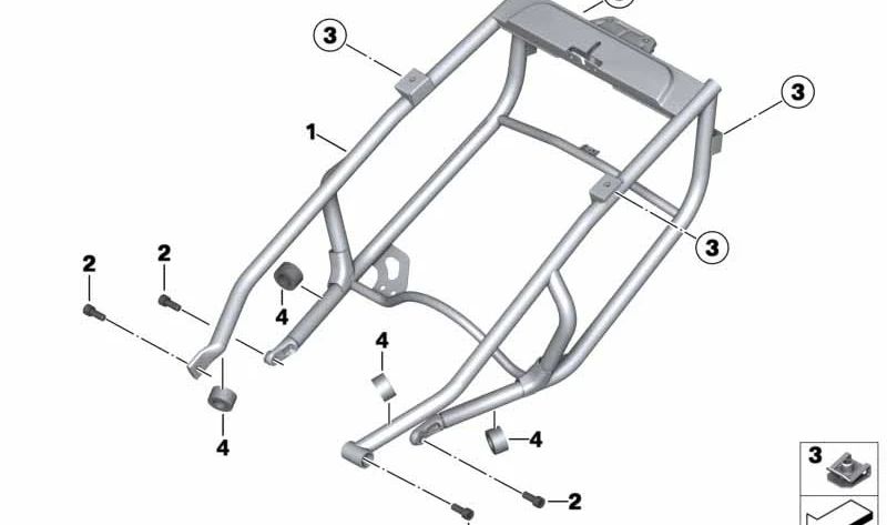 Junta da mala OEM 46517725327 para BMW Motorrad C 650 GT, C 650 GT (0C05). Originais BMW Motorrad.