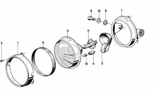 ** Placa OEM 63121244147 para BMW 3 E21 Series, 5 E12 E128. BMW original **