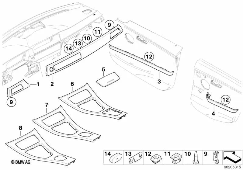 Couverture de BMW E90, E90N, E91, E91N (OEM 51169170854). BMW d'origine