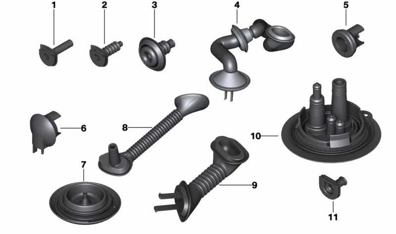 OEM 61136906703 Passos traseiros para BMW E46. BMW original.