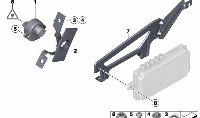 Zuppa di leterali superiori per BMW F01, F01N, F02, F02N, F04 (OEM 65159153137). BMW originale