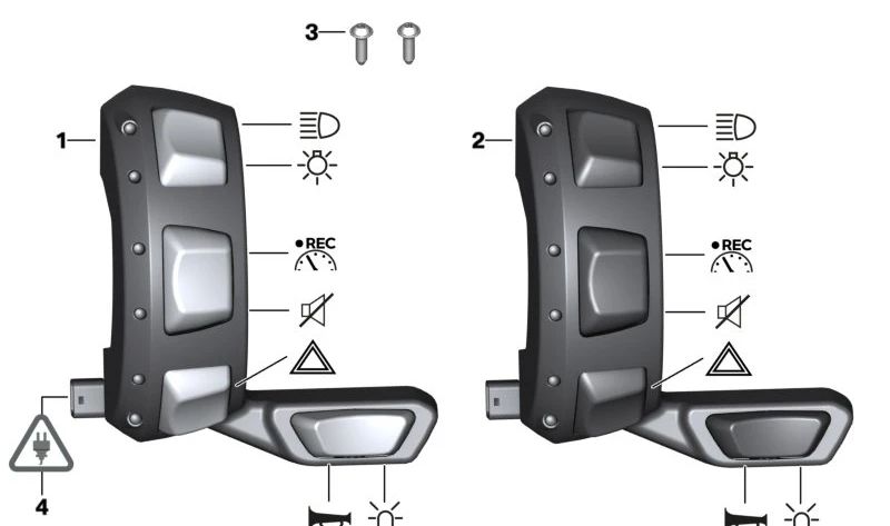 ADDITIONAL SWITCH OEM 61318405174 FOR MOTORCYCLES BMW R1200RT, R1250RT. Original BMW Motorrad.