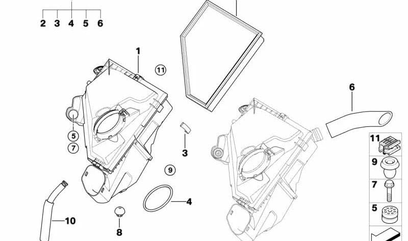 Elemento de desacoplamiento OEM 13717539911 para BMW Serie 1 E81, E87, E88, E82, Serie 3 E90, E91, E92, E93, X1 E84, Z4 E89... y más. Original BMW.